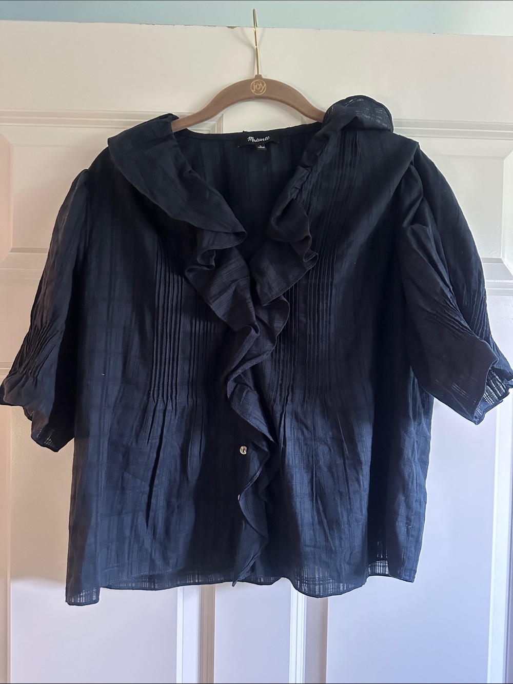 Madewell Navy Linen Blouse